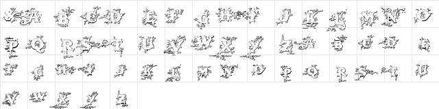 DarkWoodBeveled Regular  glyph index