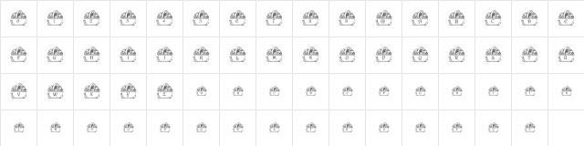 pf_easter003 Regular  glyph index