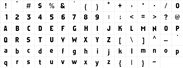 Faktos-Light Regular  glyph index