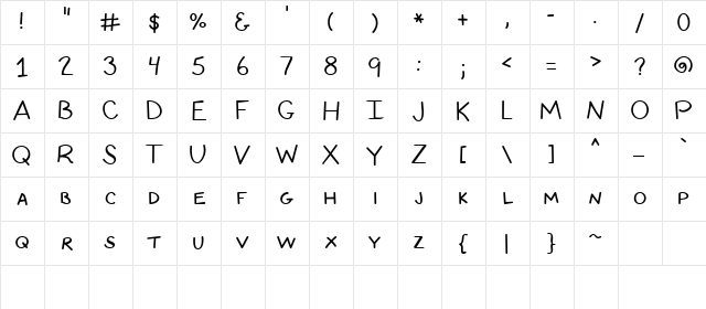 CK Solid Regular  glyph index
