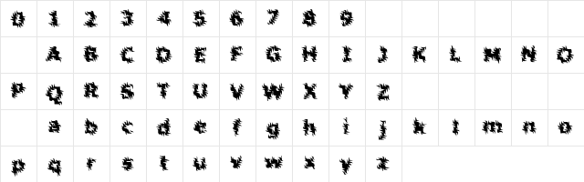 Swim Regular  glyph index