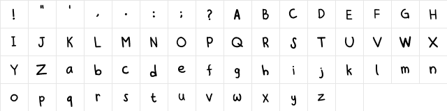 Lasttosleep Regular  glyph index