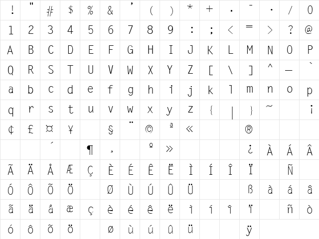 Celebration Day 4 Regular  glyph index