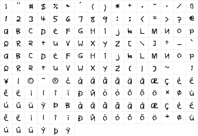 FZ HAND 11 SPIKED Normal  glyph index