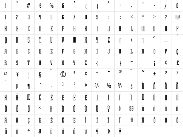Arecibo Too ITC Std Regular  glyph index