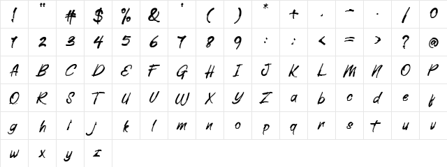 Elliot DEMO Elliot DEMO  glyph index