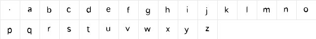 staccato Regular  glyph index