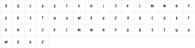 Ahoy Amigo DEMO Regular  glyph index
