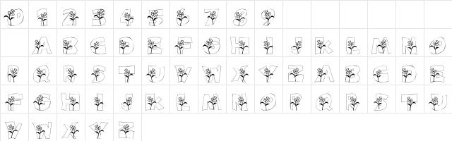 101! DaffYDilZ Regular  glyph index