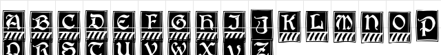 BoisterCapitals normal  glyph index