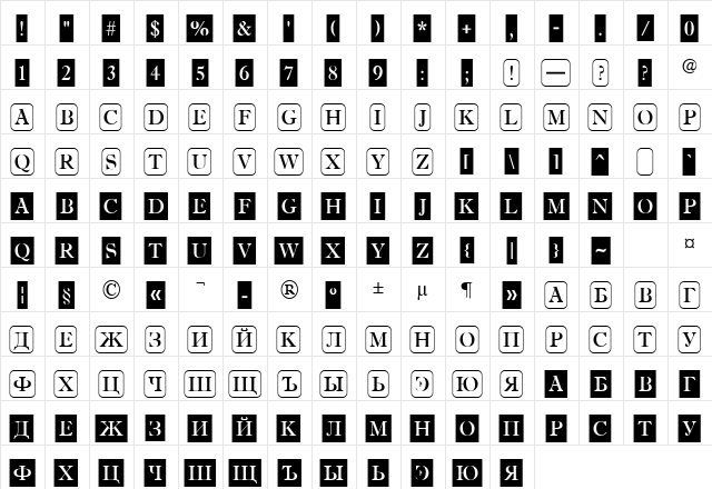 a_AntiqueTrdCmDc2Cb Regular  glyph index