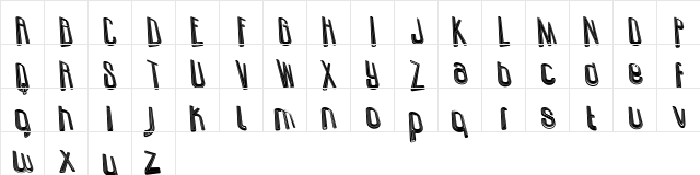 uzunduraz dirty Regular  glyph index