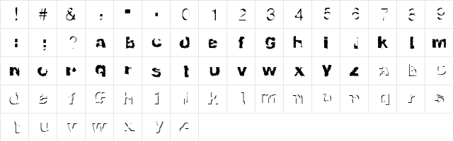 InternationalDisgrace Regular  glyph index