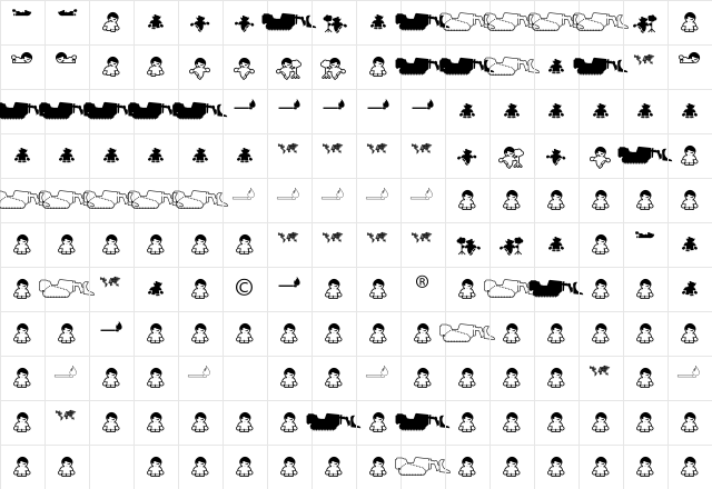 DS MrGreenies Regular  glyph index