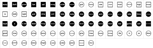 WhatTheHell Regular  glyph index