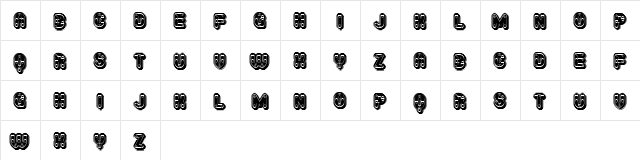 Furious Ride Stylish Regular  glyph index