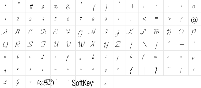 Cornet Regular  glyph index