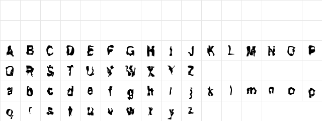Dalinba gose Regular  glyph index