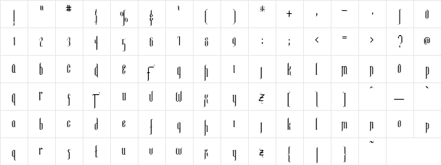 Mixemberge Regular  glyph index