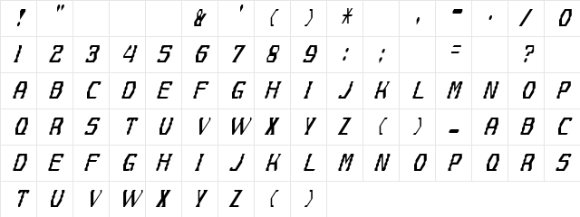 Gyrussian Regular  glyph index