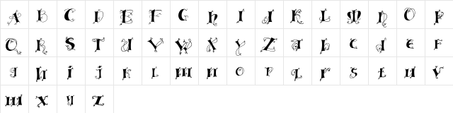 Linger demo Regular  glyph index
