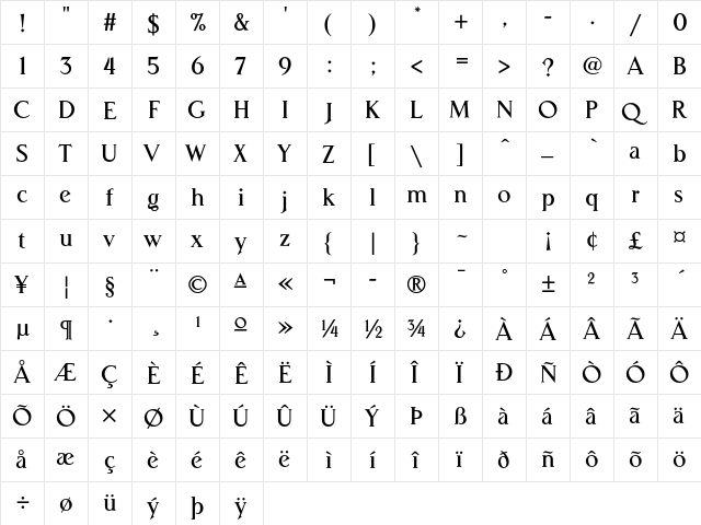 Central Station Std Regular  glyph index