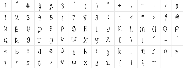 ushsheup Medium  glyph index
