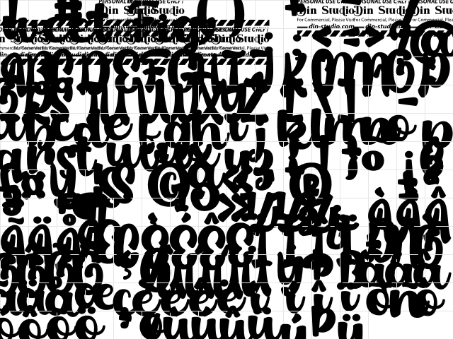 Sweet Fig Personal Use Regular  glyph index