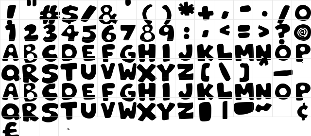 Patchwork Stitchlings Color Regular  glyph index