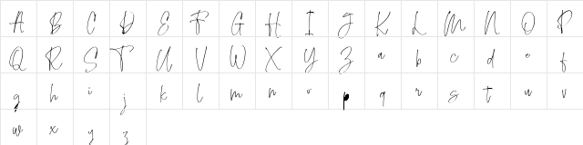 Mellenya FREE Regular  glyph index