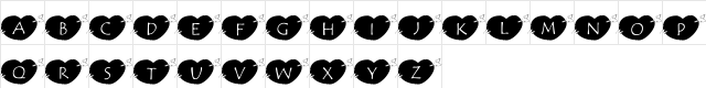 101! Hearts Regular  glyph index