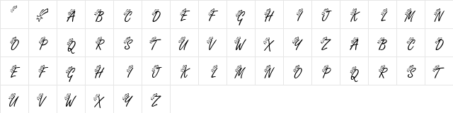 KR Shooting Star (Left) Regular  glyph index