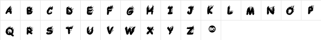 Comic Tragedy Base  glyph index