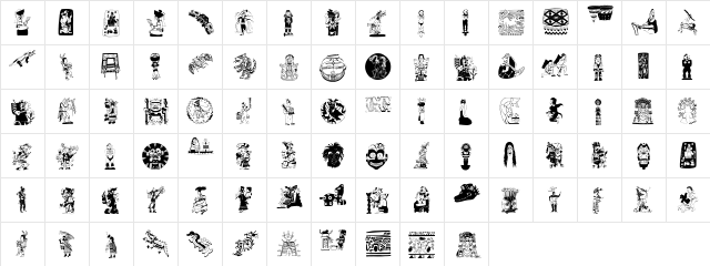 AmericaBeforeColumbus Regular  glyph index