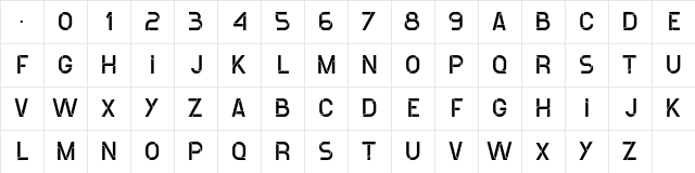 ideoma SPRAY Regular  glyph index