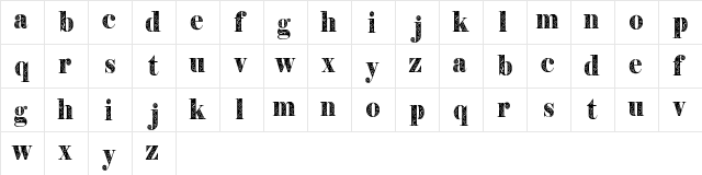 Filigran Demo  glyph index