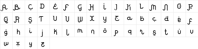 Rodja Alt End Rodja Alt End  glyph index
