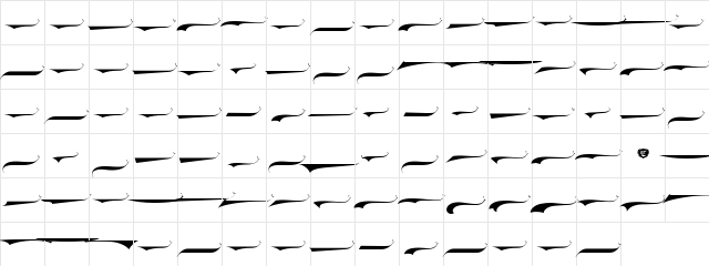 Ephemera LHF Swashes Regular  glyph index