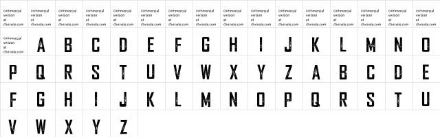 We are Depraved Regular  glyph index