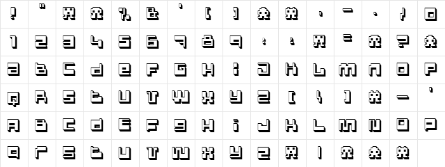 Polygon Power Regular  glyph index