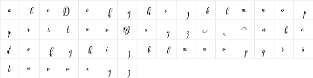 Westyler Demo  glyph index