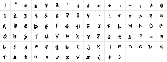 DBE-Beryllium DBE-Beryllium  glyph index