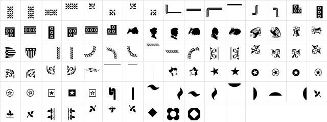 Doodle Dingbats Four SSi Regular  glyph index