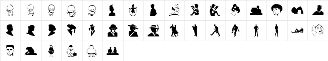 TQF_People Regular  glyph index