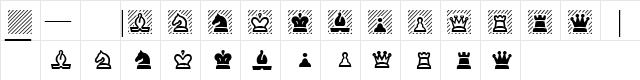 ChessPiece Regular  glyph index