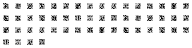 Kanzlei-Initialen Regular  glyph index