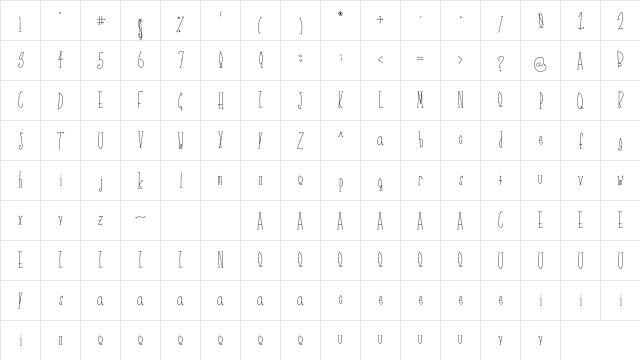 Del Poha Regular  glyph index