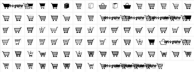 cart o grapher Regular  glyph index