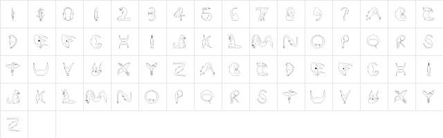 FontaSaurus Novelty  glyph index