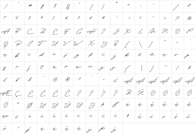 Advisor Personal Use Regular  glyph index